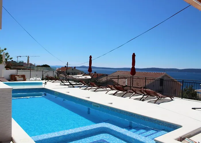 Apartamento Heated Swimming Pool, Stunning Sea View Terrace A7, Trogir